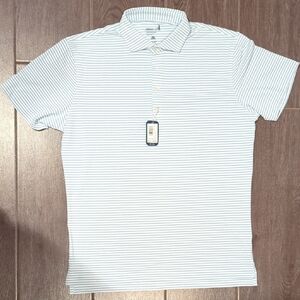 Johnnie-O Brand New Performance Mesh Polo - Stetson Stripe (Men's Medium)